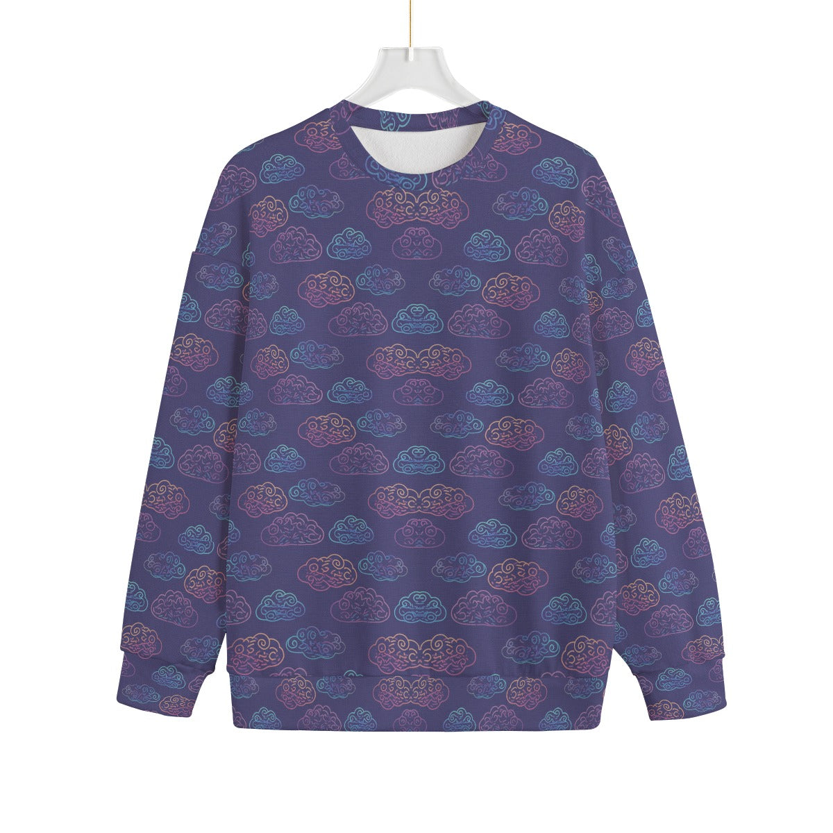 Unisex Drop-shoulder Knitted Fleece Sweater - view 1
