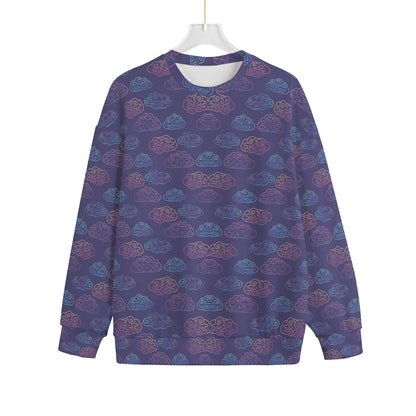 Unisex Drop-shoulder Knitted Fleece Sweater - view 1