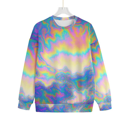 Unisex Drop-shoulder Knitted Fleece Sweater - view 1