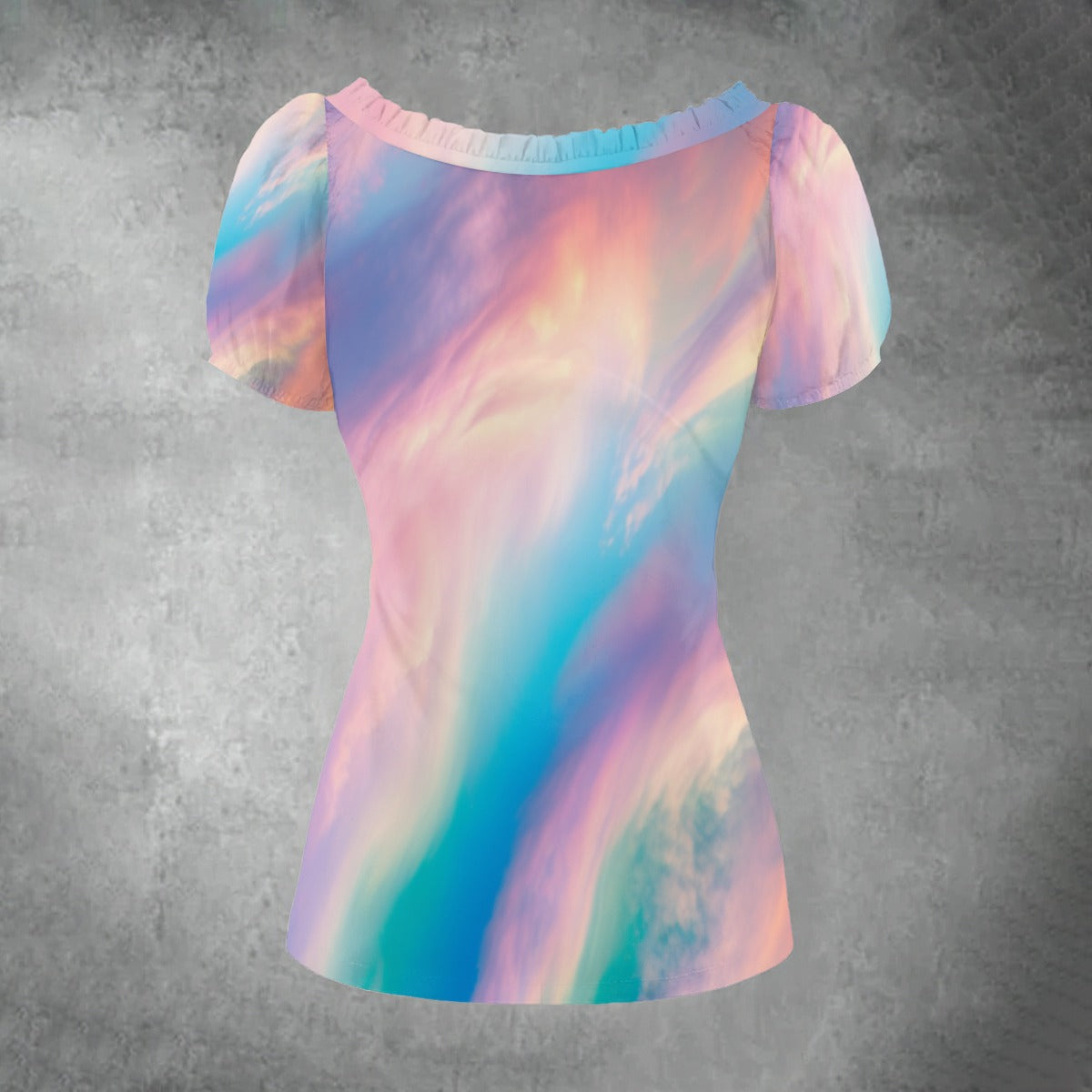 Women's Puff Sleeve Pleated Shirt