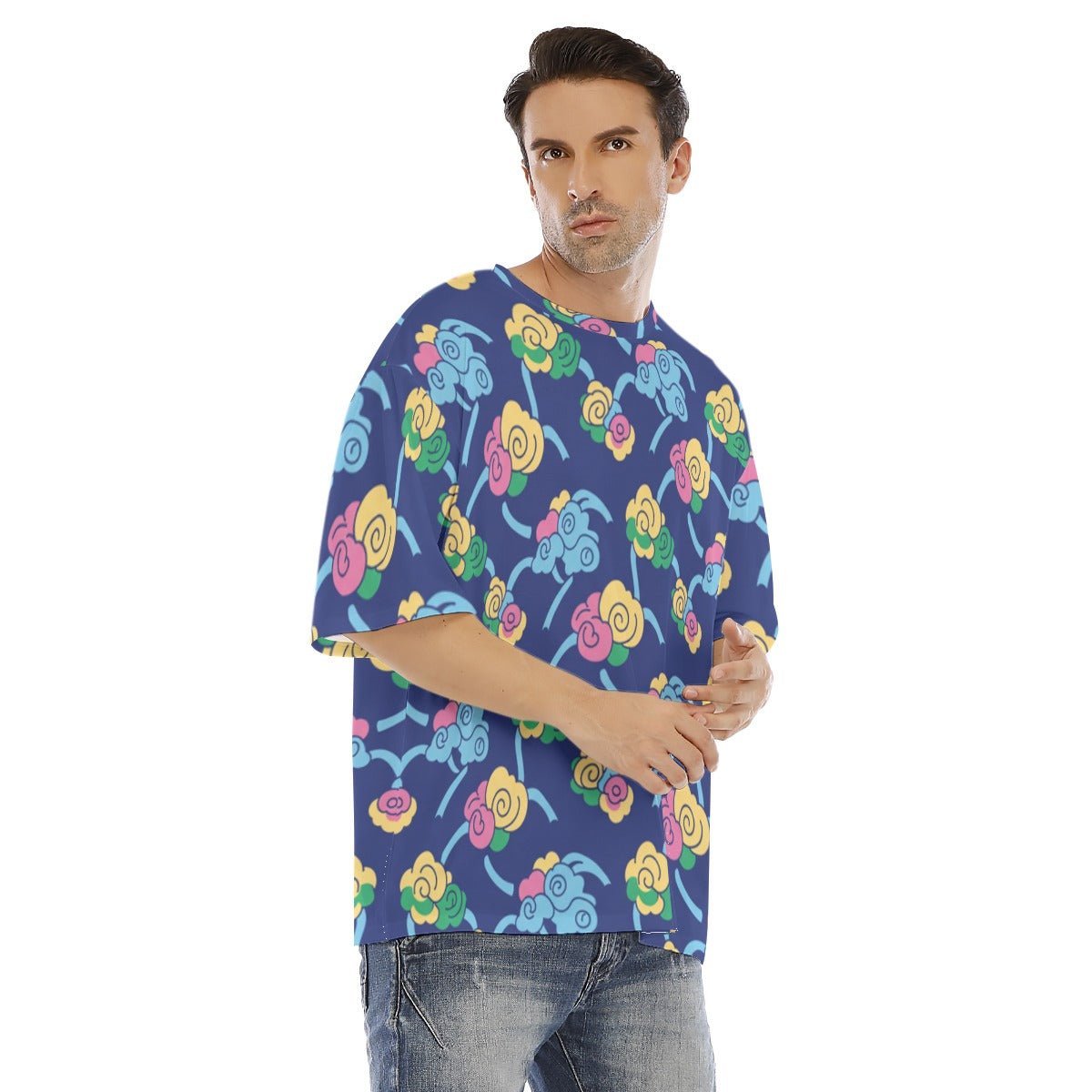Men's Drop Shoulder T-shirt With Short Sleeve