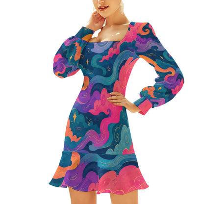 Women's Ruffle Hem Skinny Dress by O’Nimbus – view 3