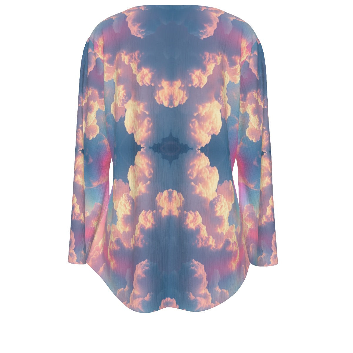 Women's V-neck T-shirt With Irregular Hem