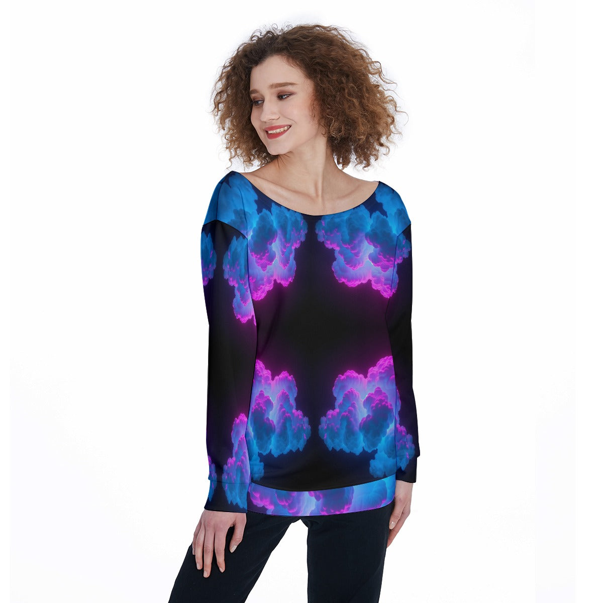 Women's Off-Shoulder Sweatshirt