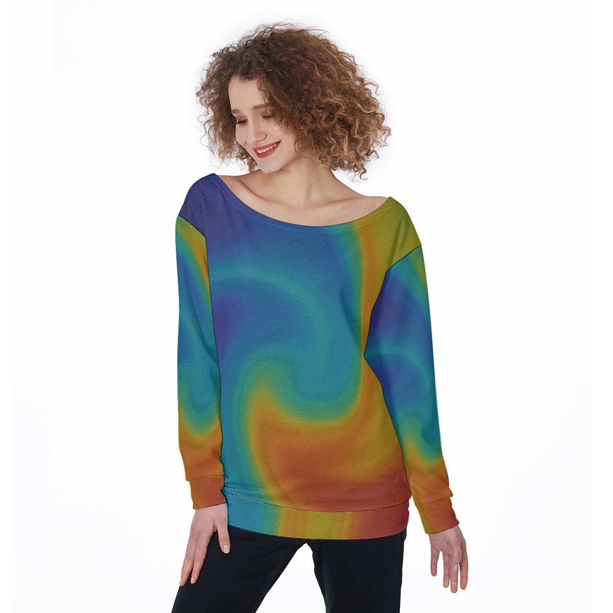 Women's Off-Shoulder Sweatshirt