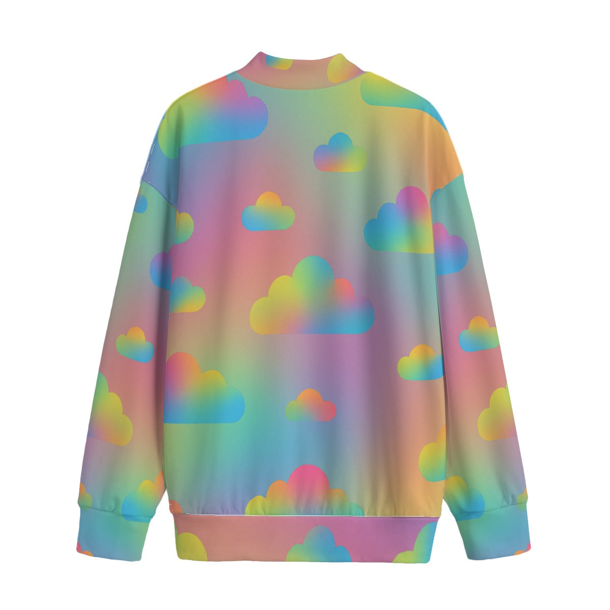 Unisex Mid-high Collar Drop Shoulder Sweatshirt