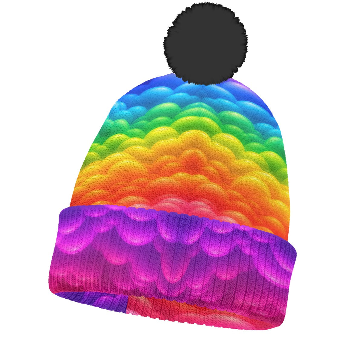Knitted Hat With Pom-Pom
