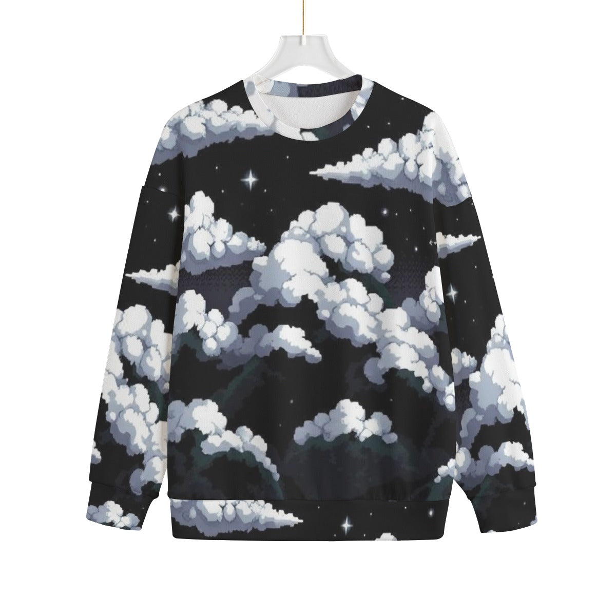 Unisex Drop-shoulder Knitted Fleece Sweater - view 1