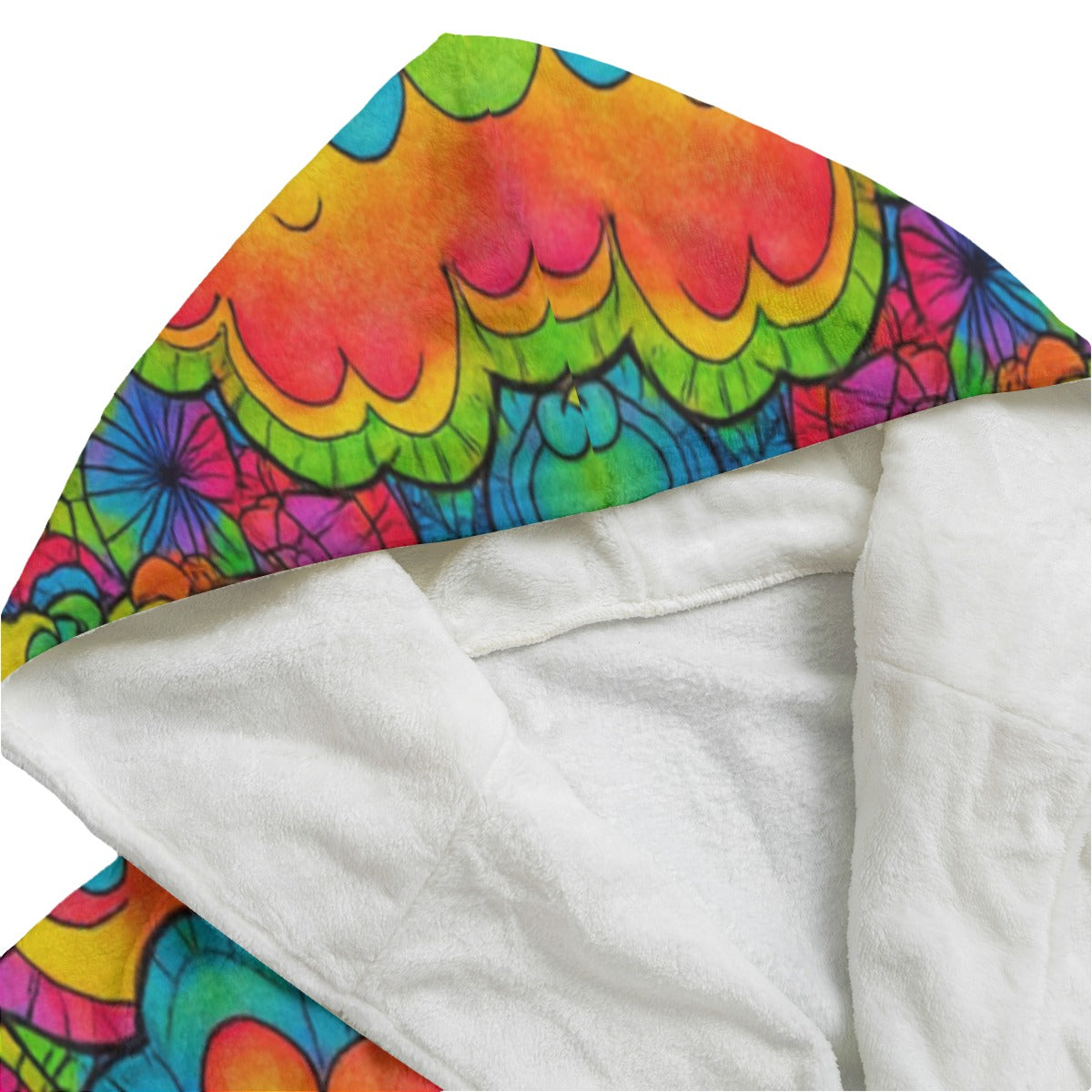 Unisex Flannel Hooded bathrobe