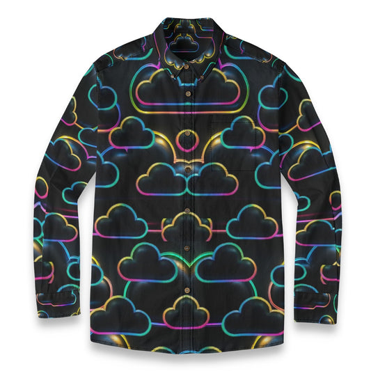 Men's Casual Lapel Long Sleeve Shirt|125GSM Cotton