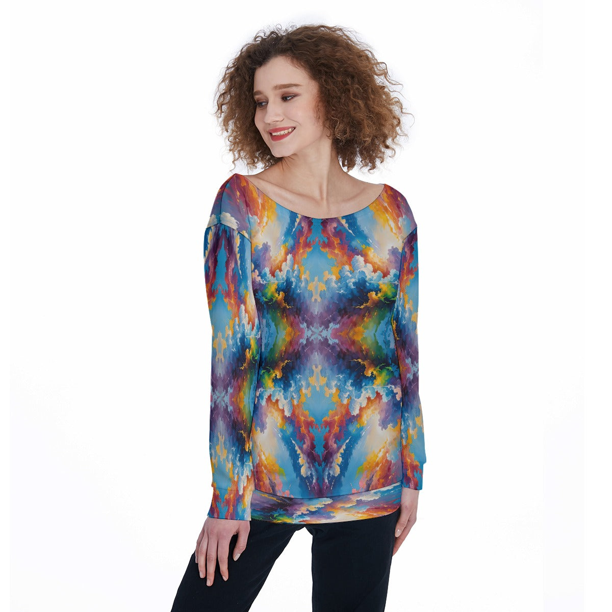Women's Off-Shoulder Sweatshirt