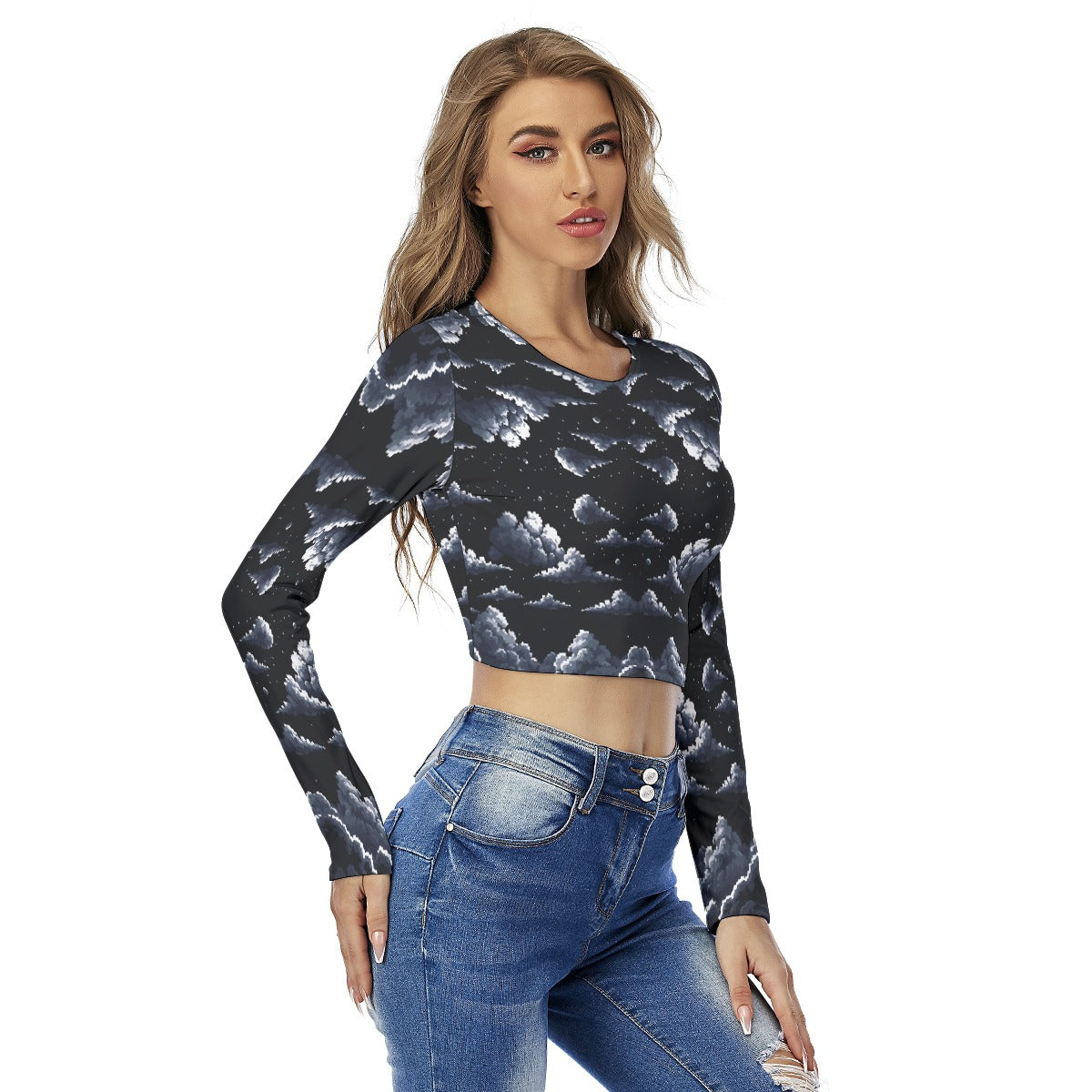 Women's Round Neck Crop Top T-Shirt