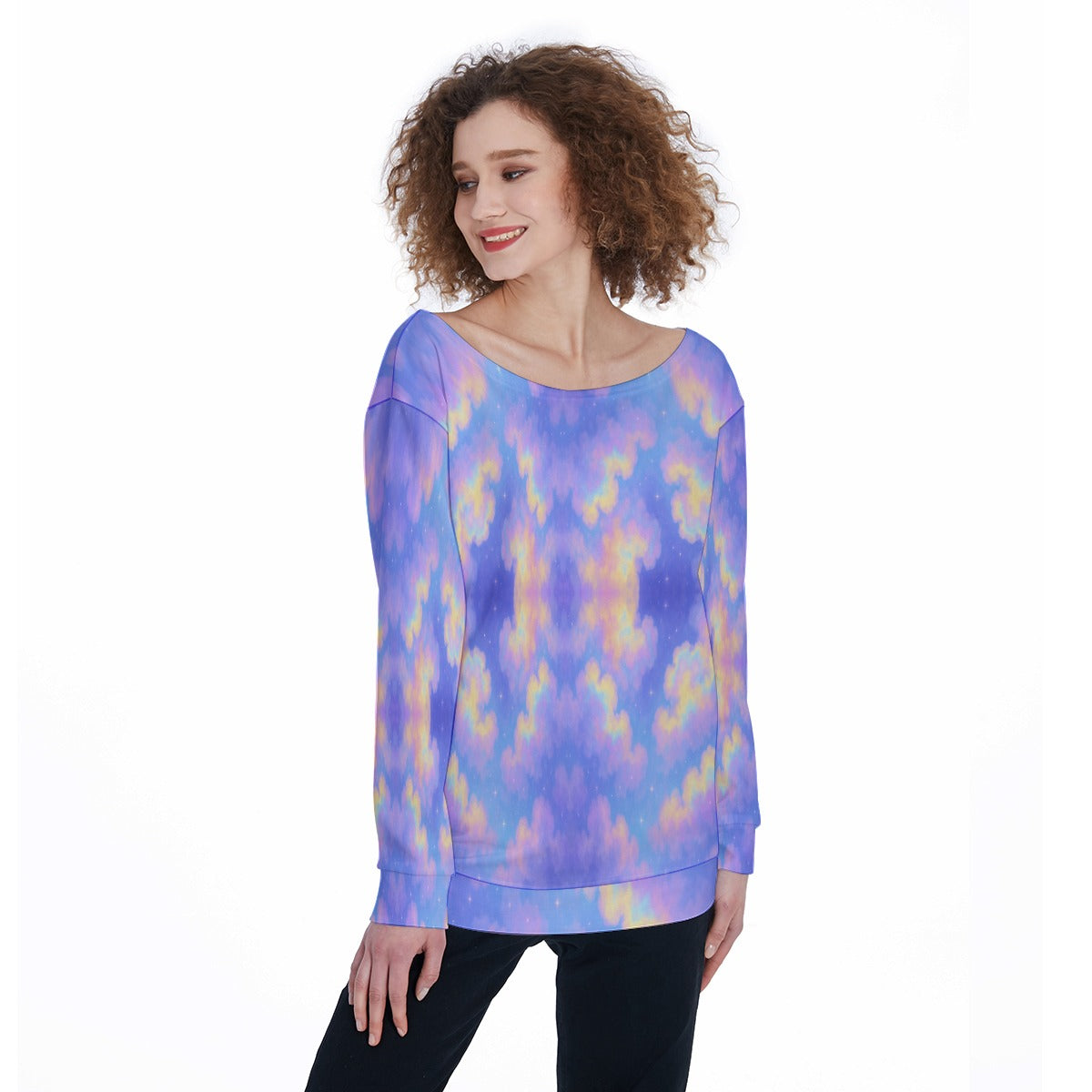 Women's Off-Shoulder Sweatshirt