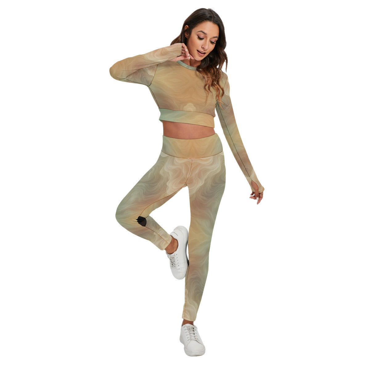 Women's Sport Set With Backless Top And Leggings