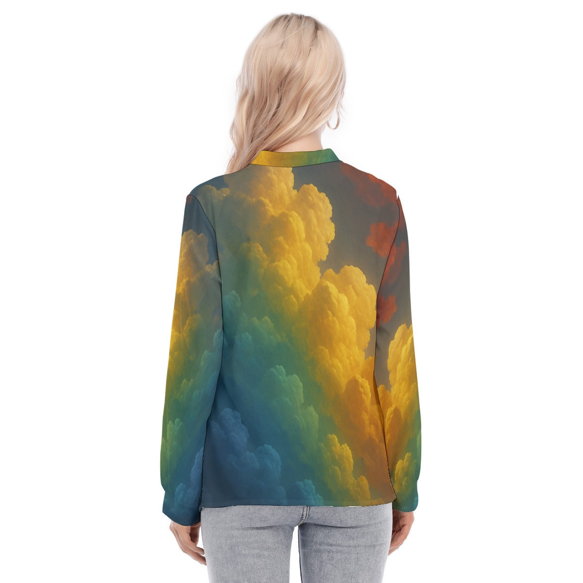 Women's Long Sleeve Blouse With Button Closure