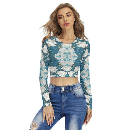 Women's Round Neck Crop Top T-Shirt