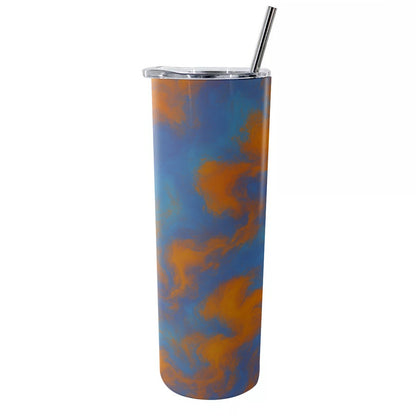 Unisex Glitter Tumbler With Stainless Steel Straw 20oz