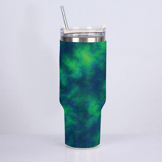 Unisex 40oz Diamond Cup With Stainless Steel Straw