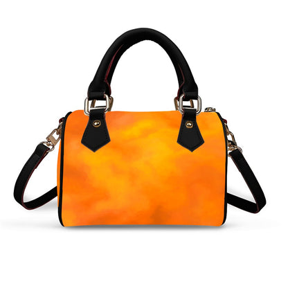 Unisex Classic Barrel-Shaped PU Leather Handbag