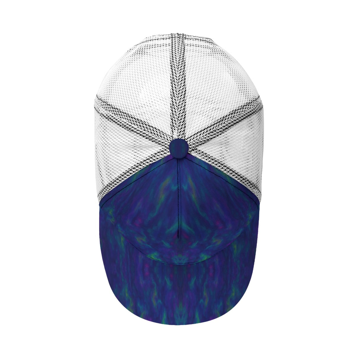 Unisex Black Buckle Peaked Mesh Cap With Box