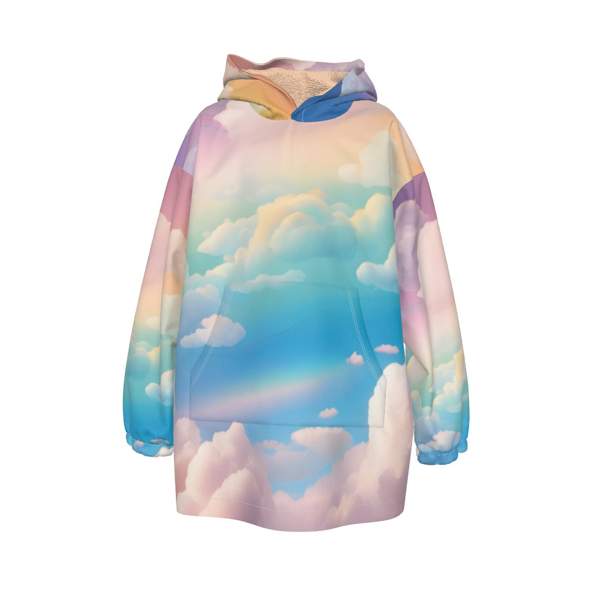 Unisex Kid's Sherpa Fleece Hoodie Blanket