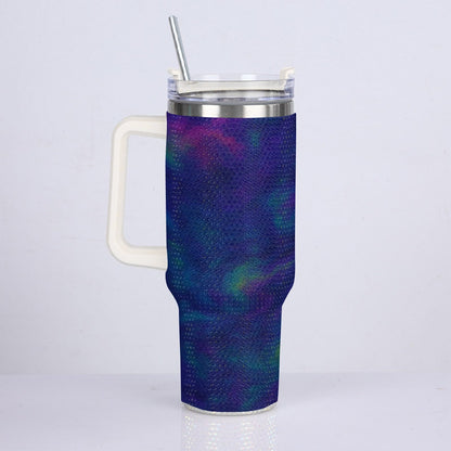 Unisex 40oz Diamond Cup With Stainless Steel Straw