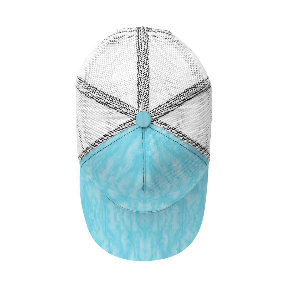 Unisex Black Buckle Peaked Mesh Cap With Box