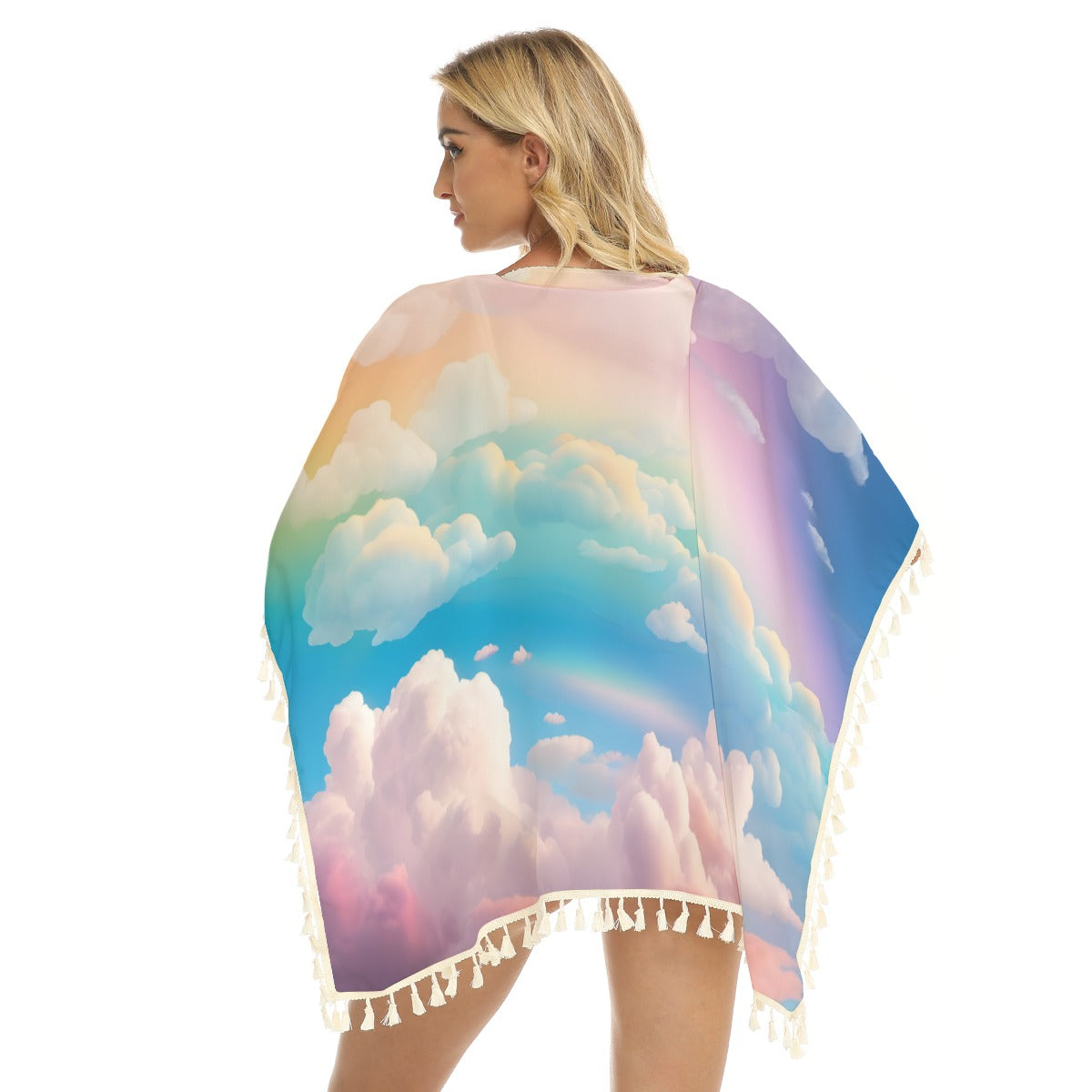 Women's Square Fringed Shawl