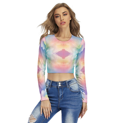 Women's Round Neck Crop Top T-Shirt