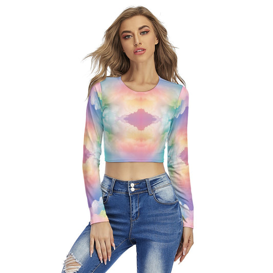 Women's Round Neck Crop Top T-Shirt
