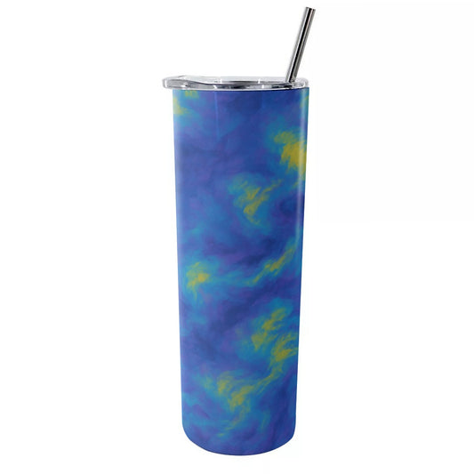 Unisex Glitter Tumbler With Stainless Steel Straw 20oz