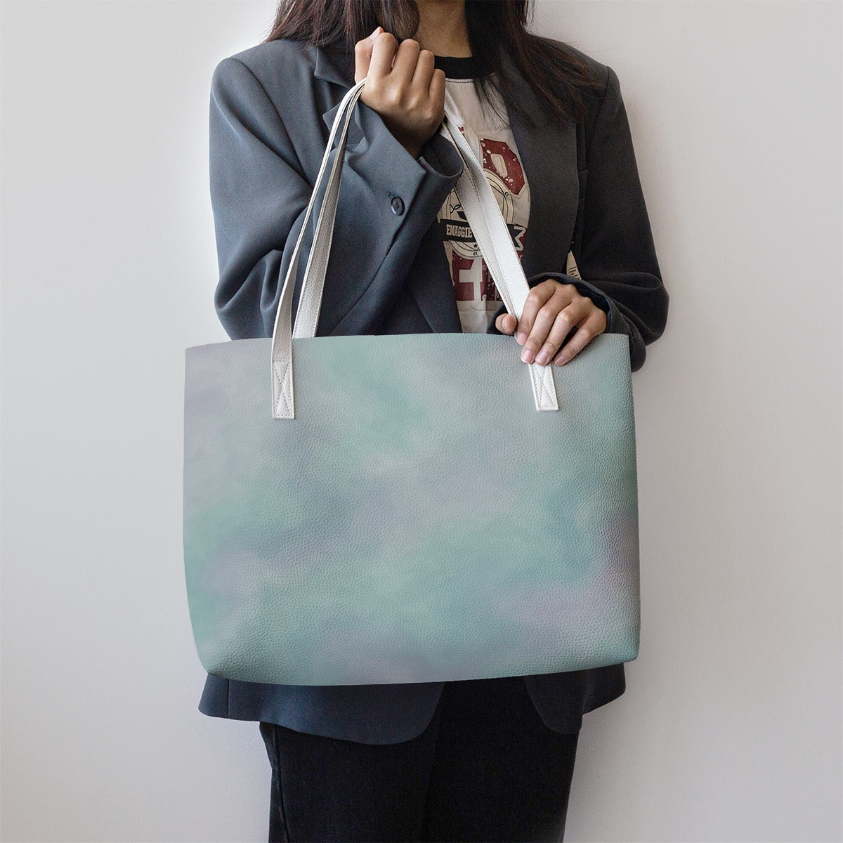 Unisex Stylish PU Leather Tote Bag