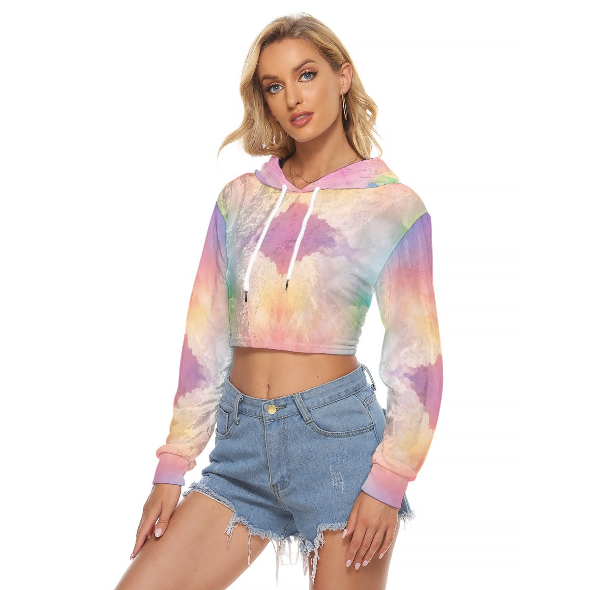 Women's Crop Top Hoodie|Velvet