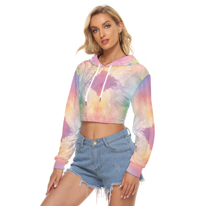 Women's Crop Top Hoodie|Velvet