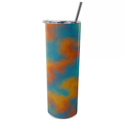 Unisex Glitter Tumbler With Stainless Steel Straw 20oz