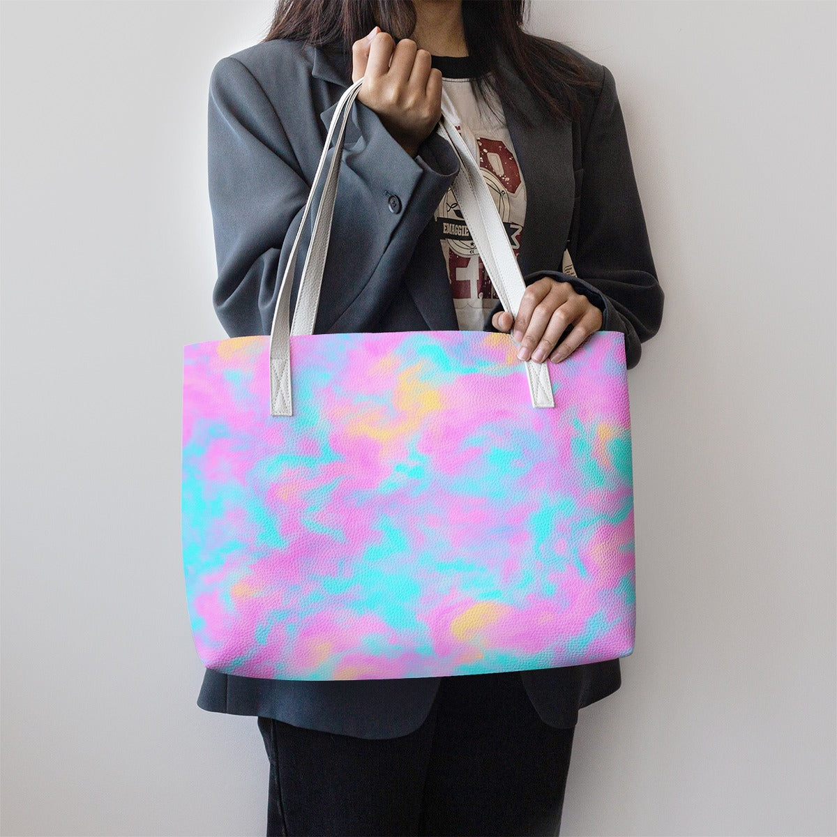 Unisex Stylish PU Leather Tote Bag