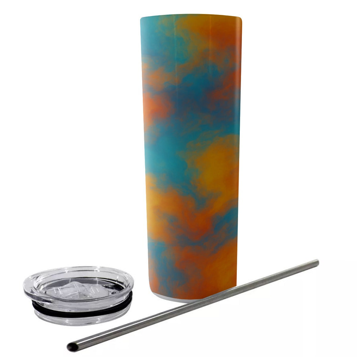 Unisex Glitter Tumbler With Stainless Steel Straw 20oz