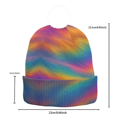 Unisex Knitted Hat With Pom-Pom