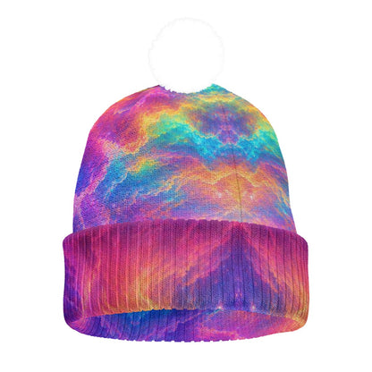 Knitted Hat With Pom-Pom