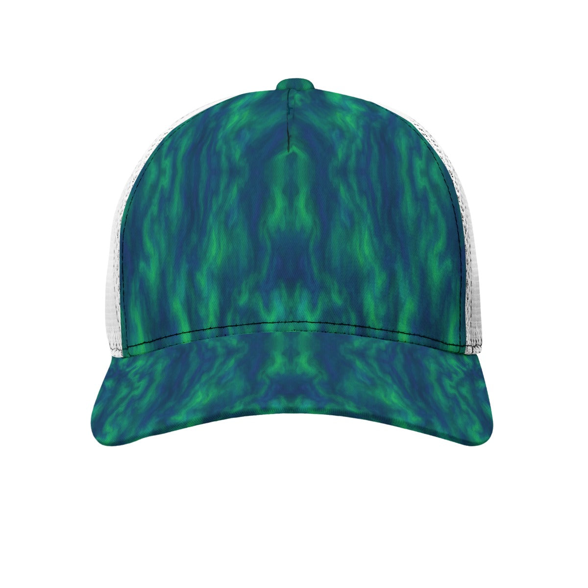 Unisex Black Buckle Peaked Mesh Cap With Box