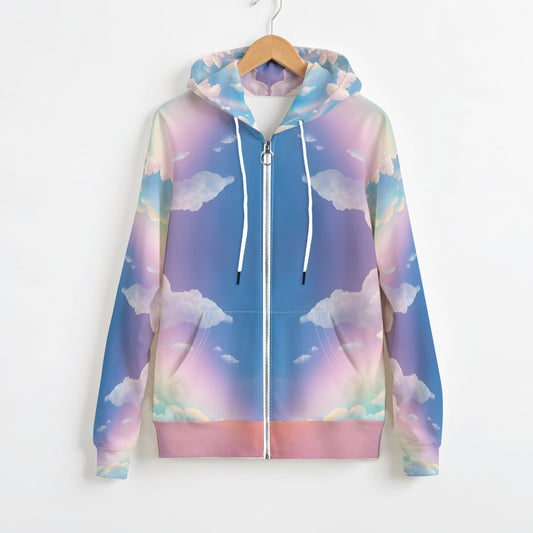 Unisex Circle Zip-up Hoodie|310GSM Cotton