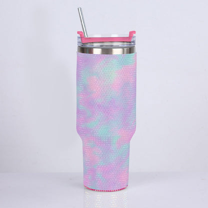 Unisex 40oz Diamond Cup With Stainless Steel Straw