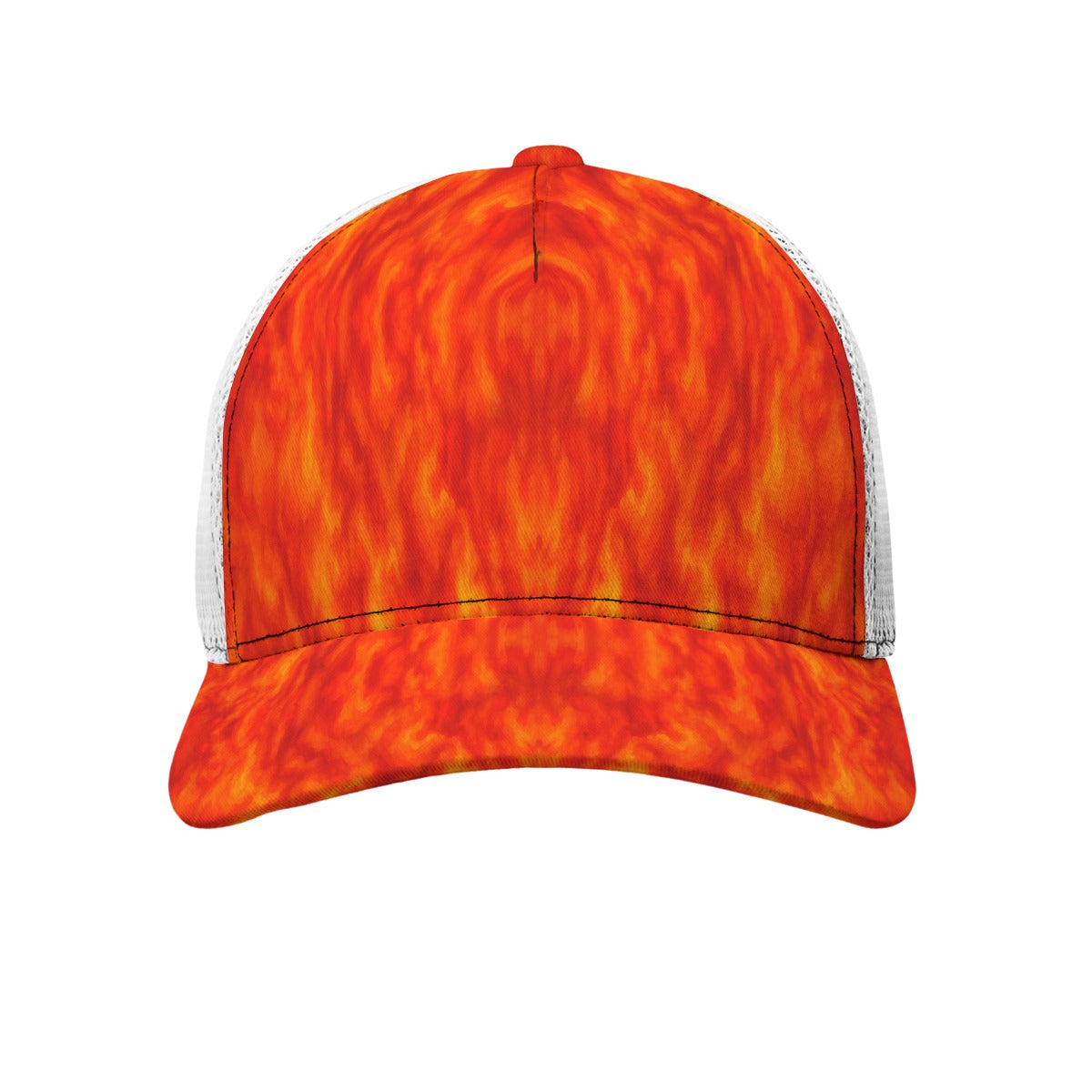 Unisex Black Buckle Peaked Mesh Cap With Box