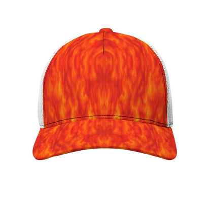 Unisex Black Buckle Peaked Mesh Cap With Box