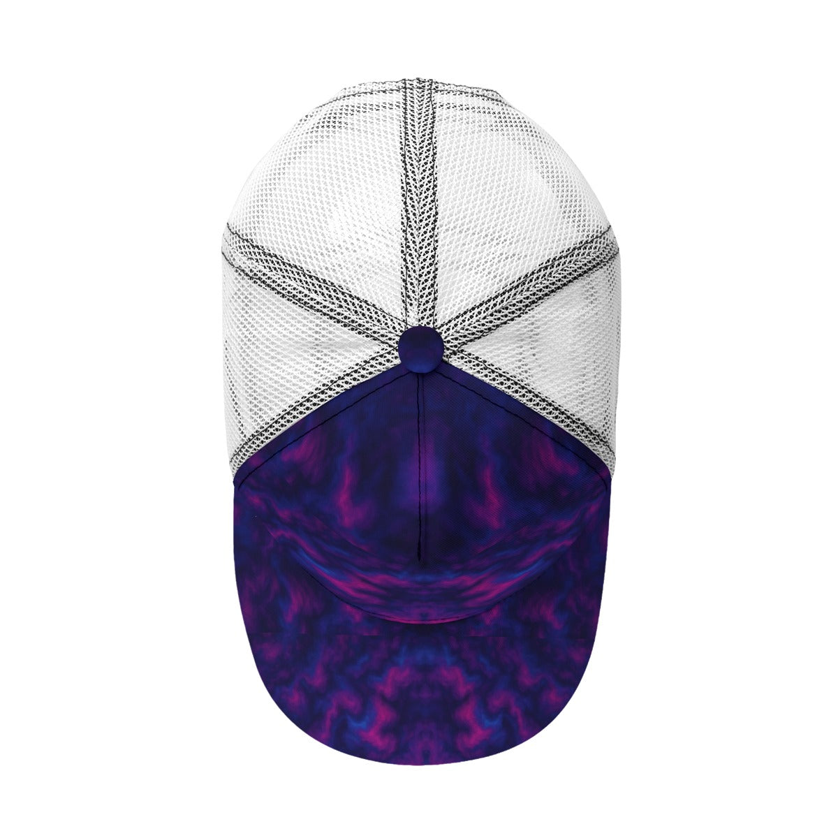 Unisex Black Buckle Peaked Mesh Cap With Box