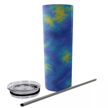 Unisex Glitter Tumbler With Stainless Steel Straw 20oz