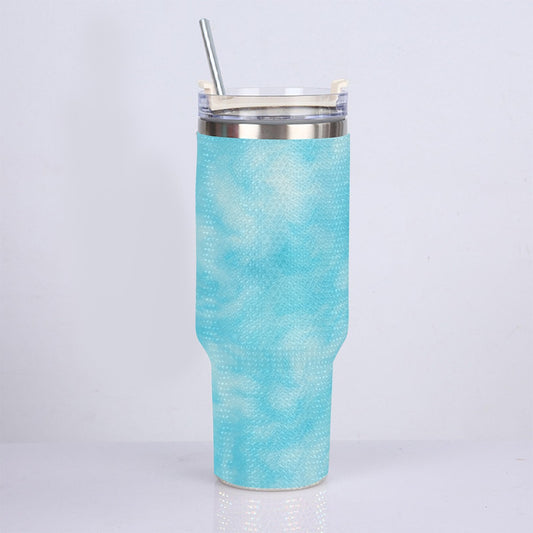 Unisex 40oz Diamond Cup With Stainless Steel Straw