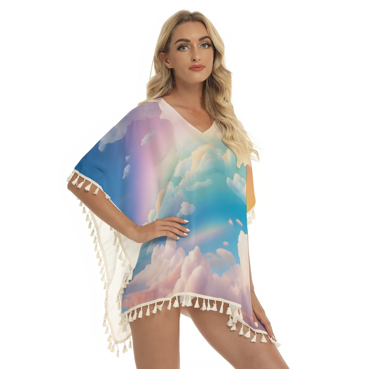 Women's Square Fringed Shawl