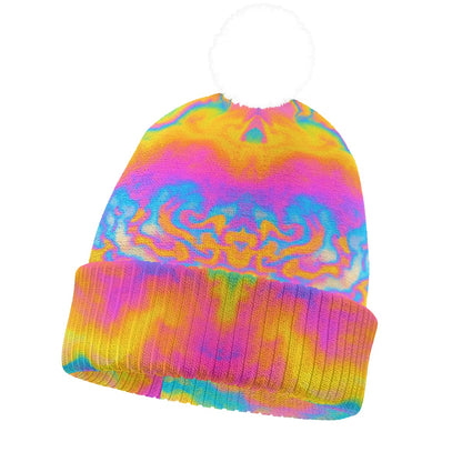 Knitted Hat With Pom-Pom