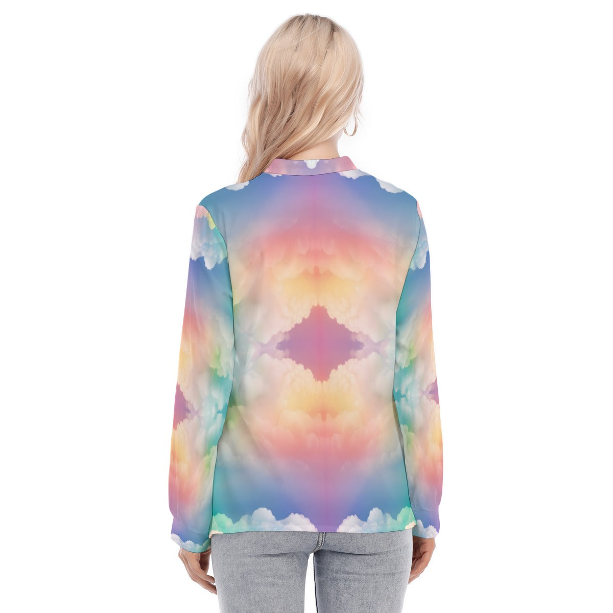 Women's Long Sleeve Blouse With Button Closure